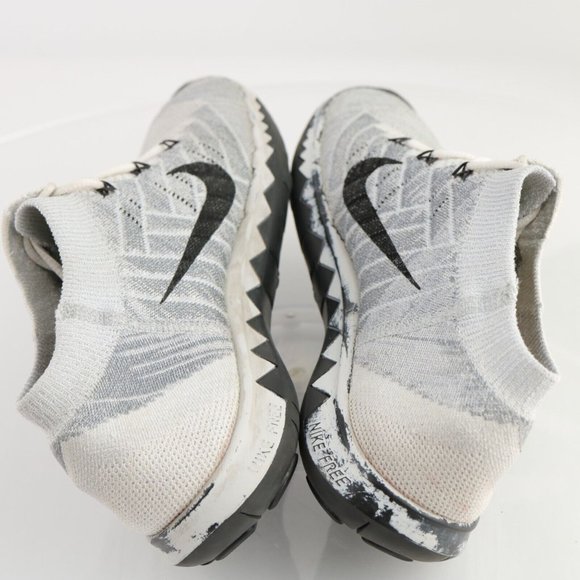 Nike Free Women's 3.0 Flyknit Running Shoe Size 8.5 Mid Gray White Black - Picture 9 of 13